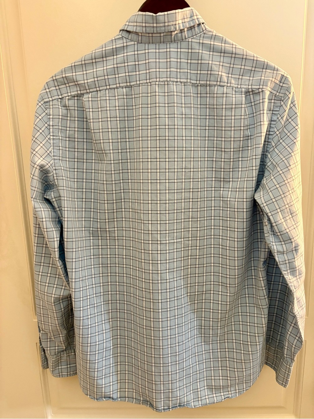 J.Crew Performance Slim Untucked Blue Windowpane Check Shirt Men’s M - Picture 3 of 4
